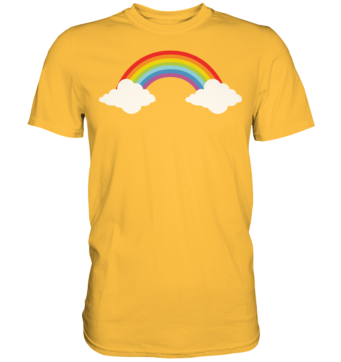 Regenbogen mit Wolken  - Premium Shirt