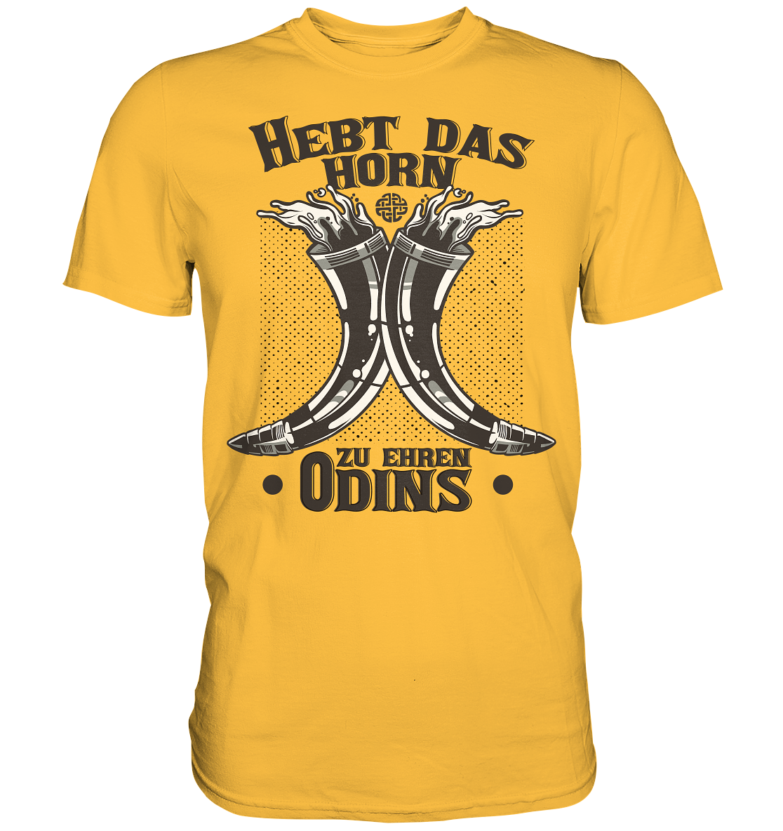 Hebt das Horn zu Ehren Odins - Premium Shirt