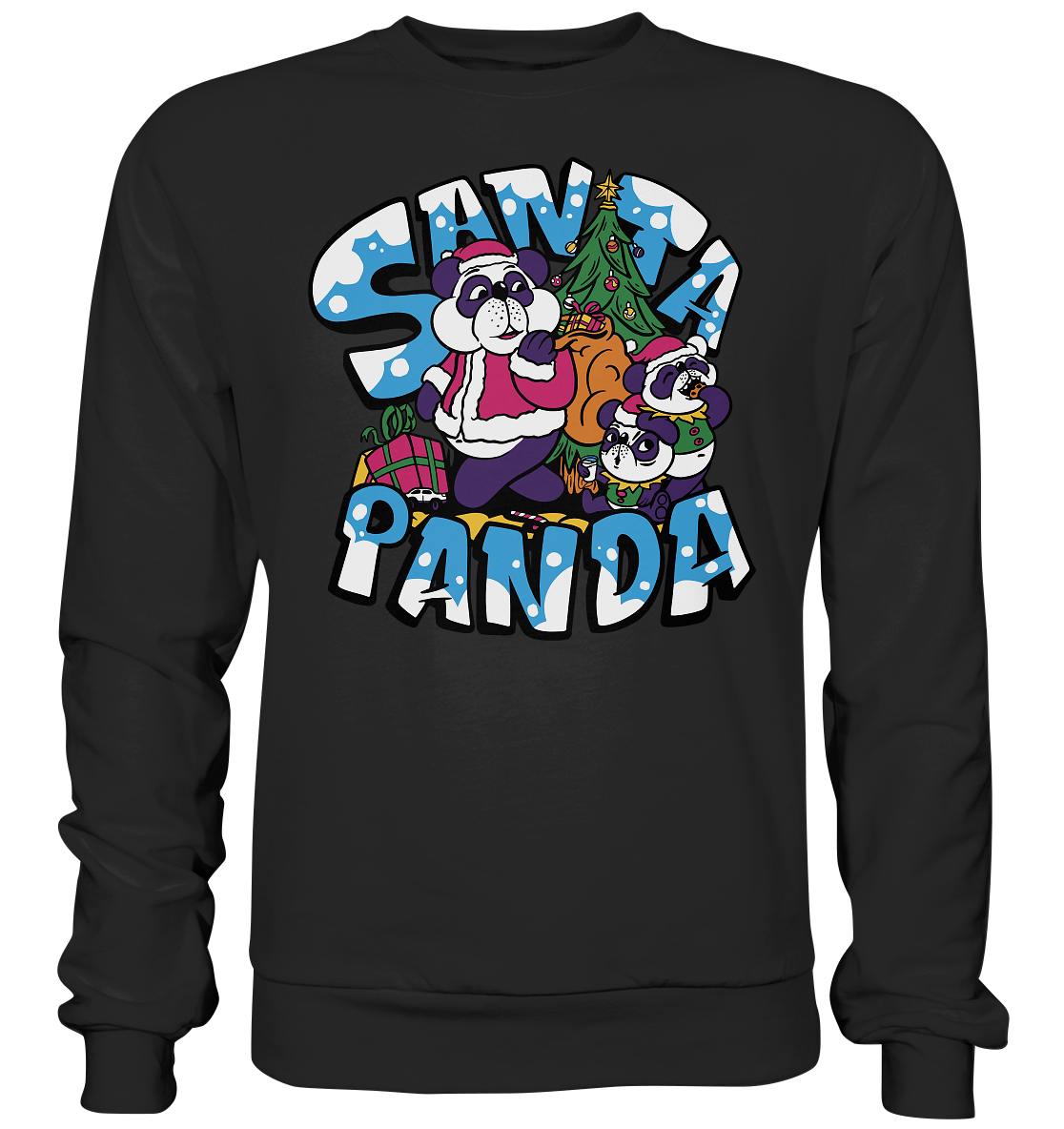 Weihnachten, Santa Panda , Nikolaus Panda ,Merry Christmas  - Premium Sweatshirt