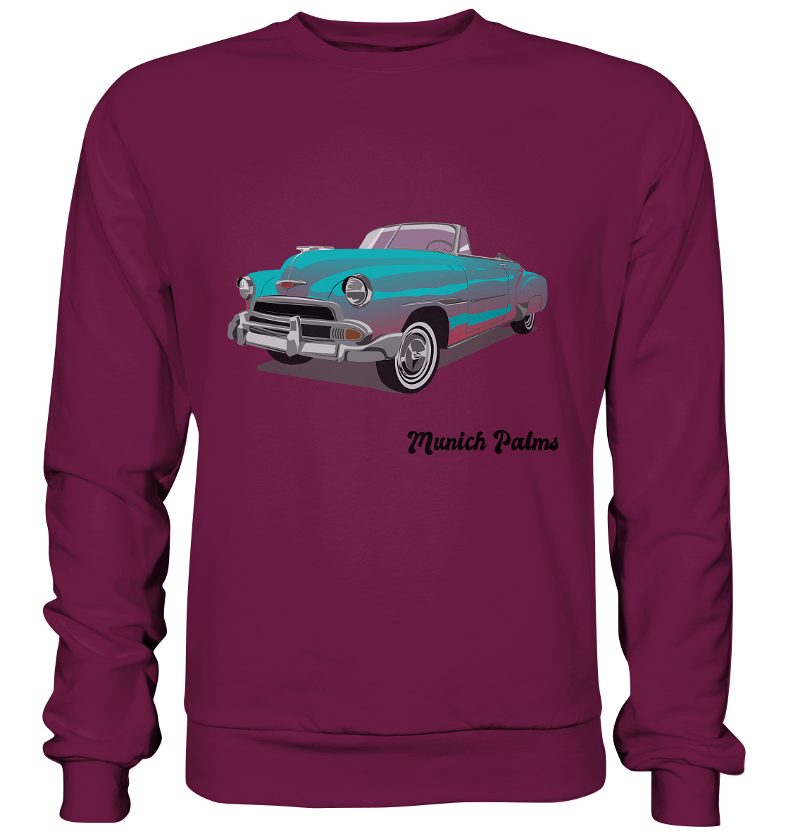 Fleetline Retro Classic Car Oldtimer, Car, Convertible by Munich Palms - Premium Sweatshirt