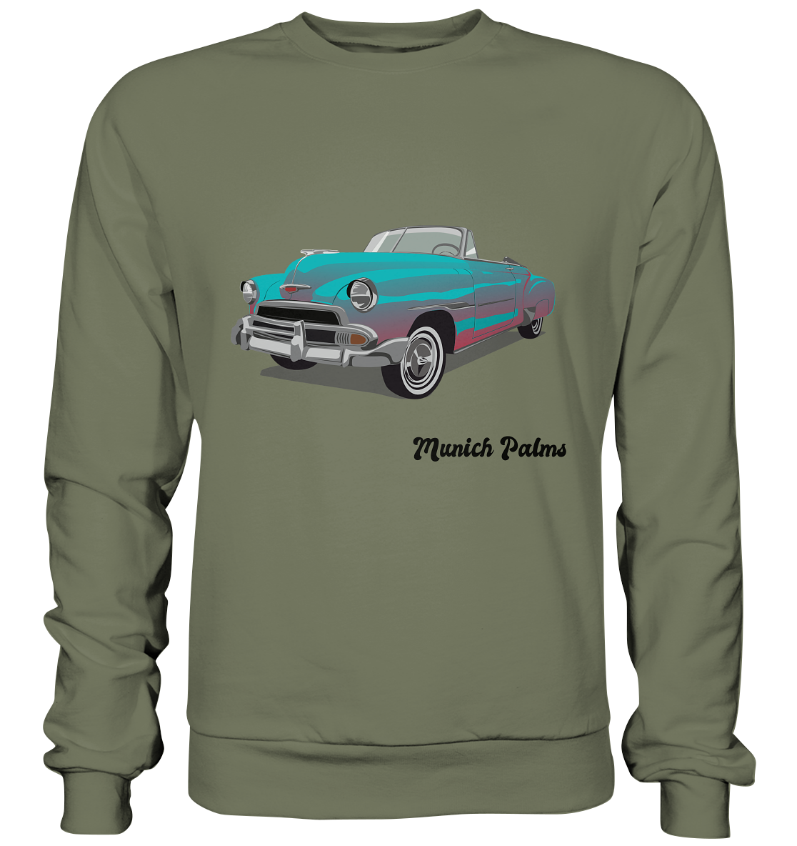 Fleetline Retro Classic Car Oldtimer, Car, Convertible by Munich Palms - Premium Sweatshirt