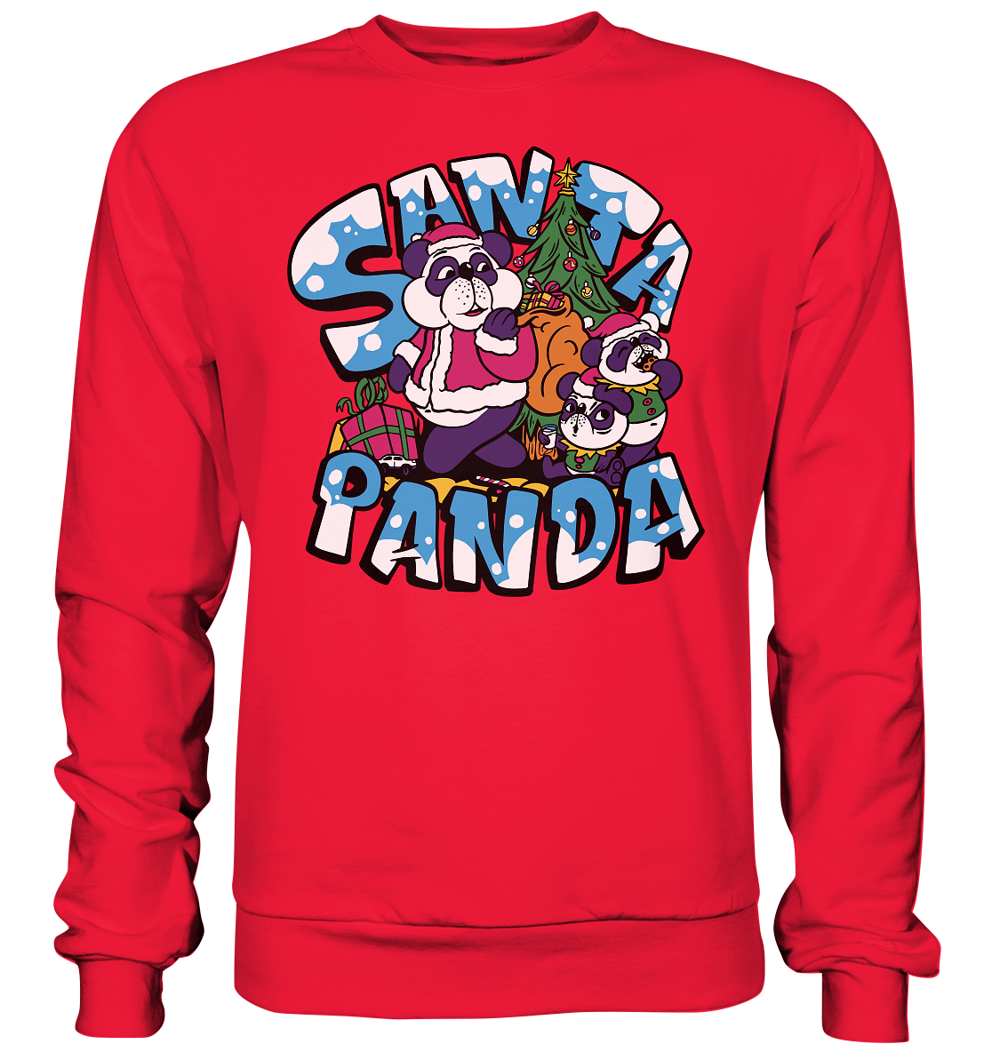 Weihnachten, Santa Panda , Nikolaus Panda ,Merry Christmas  - Premium Sweatshirt