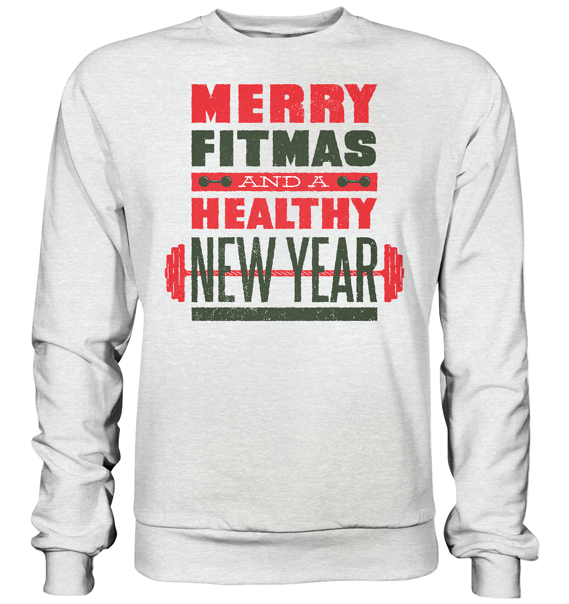 Weihnachtliches Design, Gym, Merry Fitmas and a Healthy New Year - Premium Sweatshirt