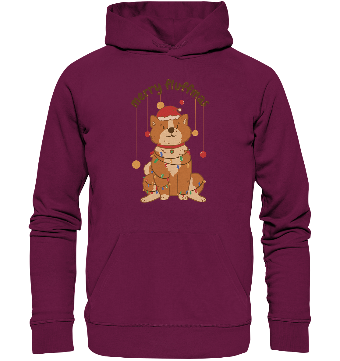 Christmas motif Fun Merry Fluffmas - Premium Unisex Hoodie