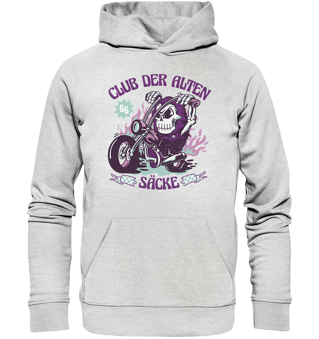 Club der alten Säcke ,Biker ,Motorradfahrer Skelett - Premium Unisex Hoodie