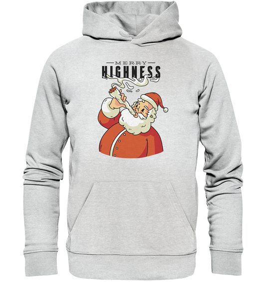 Christmas Weed Santa Claus Santa Claus Merry Highness - Premium Unisex Hoodie