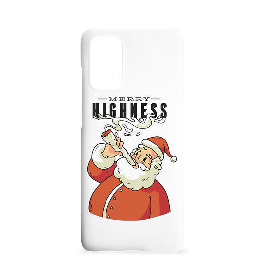Christmas Weed Smoking Santa Claus Santa Claus Merry Highness - Samsung S20+ mobile phone case