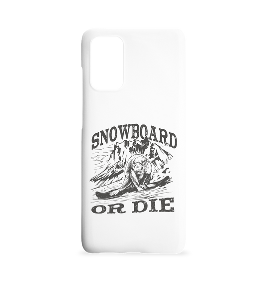 Snowboard or Die , Affe auf einem Snowboard - Samsung S20+ Handyhülle