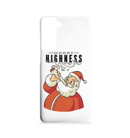 Christmas Weed Smoking Santa Claus Santa Claus Merry Highness - Samsung S21 mobile phone case
