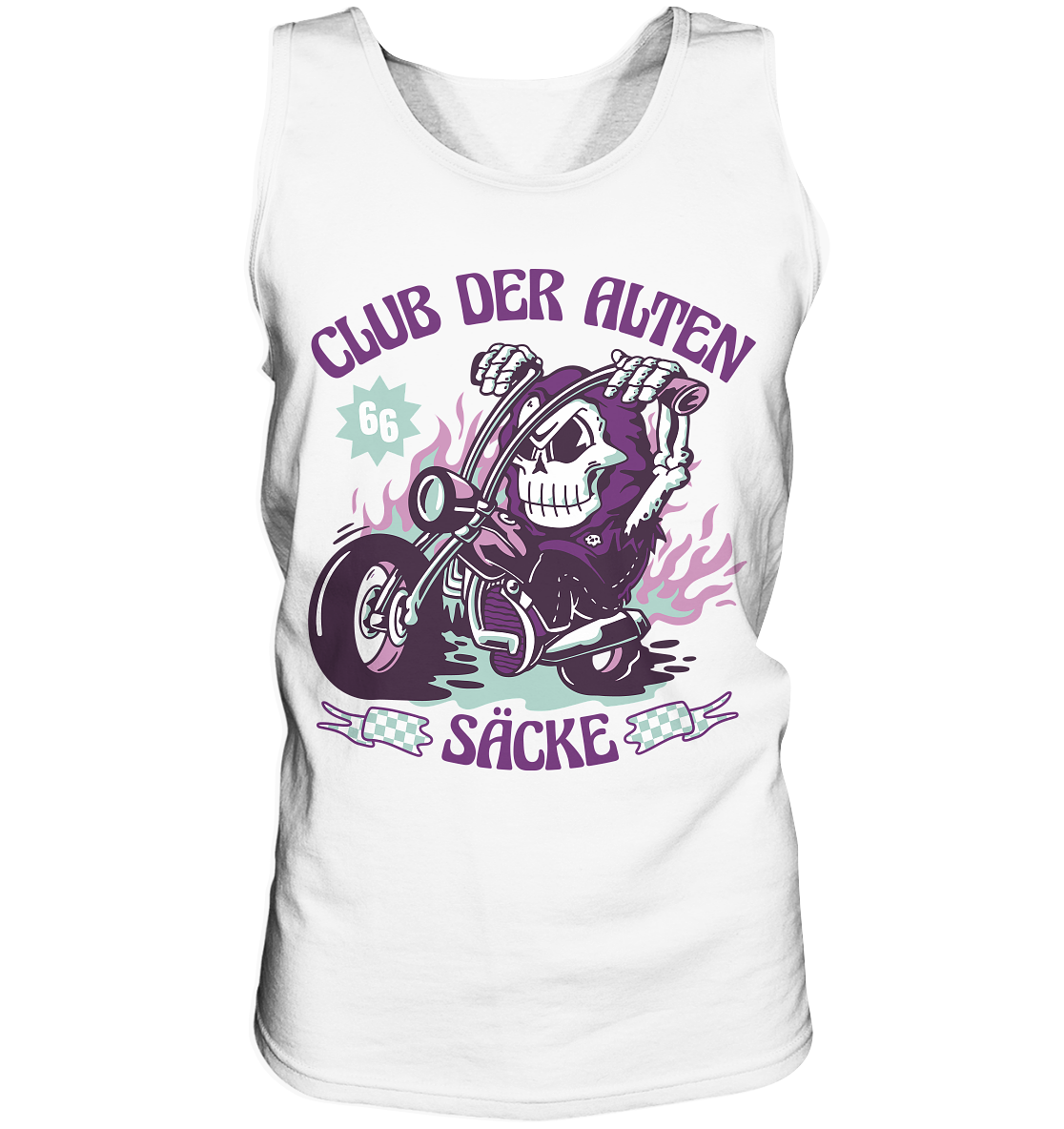 Club der alten Säcke ,Biker ,Motorradfahrer Skelett - Tank-Top