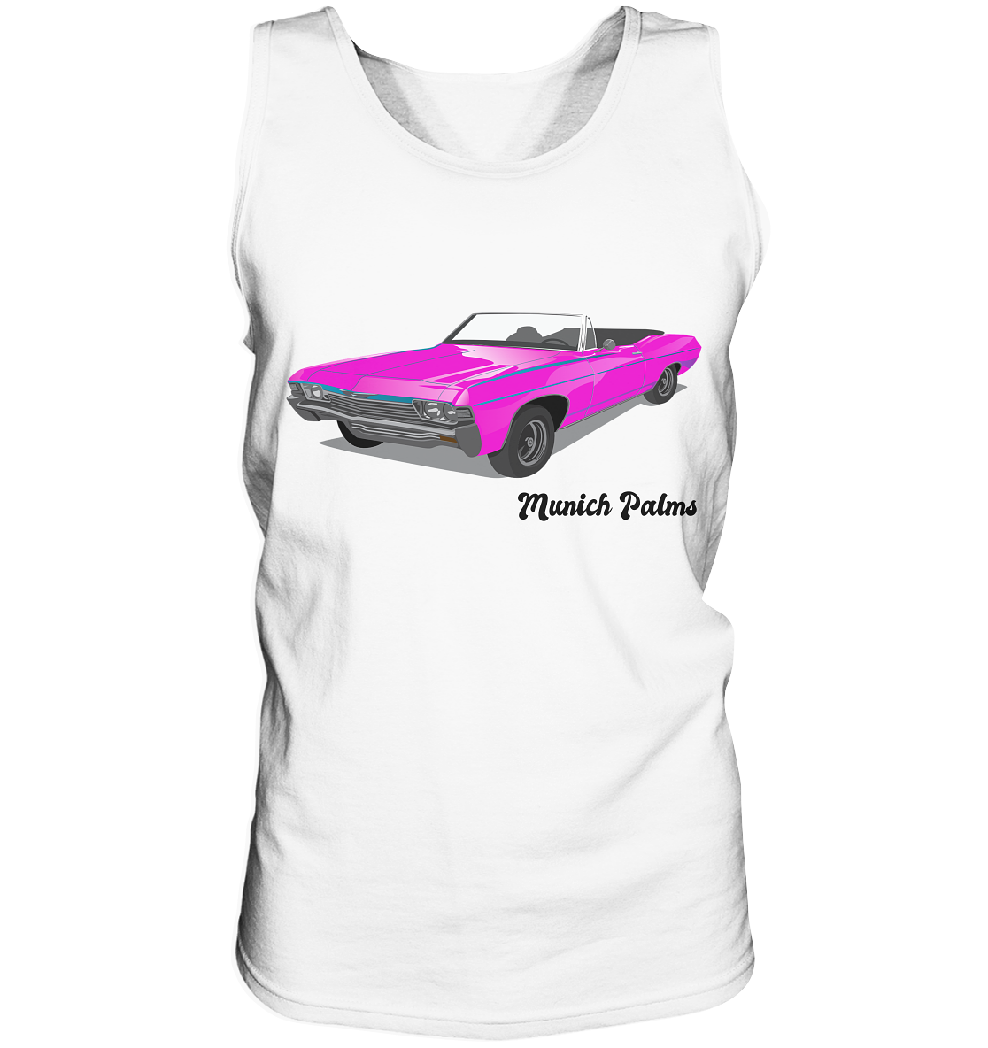 Pink Retro Classic Car Oldtimer , Auto ,Cabrio by Munich Palms - Tank-Top