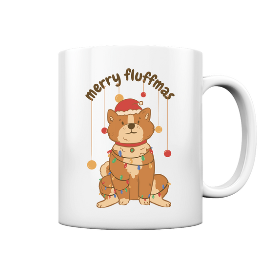 Weihnachtliches Motiv Fun Merry Fluffmas - Tasse glossy