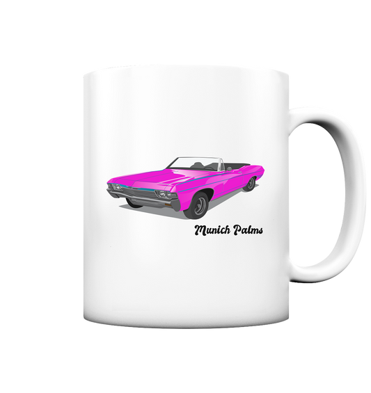 Pink Retro Classic Car Oldtimer, Car, Convertible by Munich Palms - matt cup