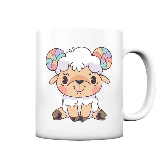 Kleiner lustiger Widder ,der Liebling der Kinder  - Tasse matt