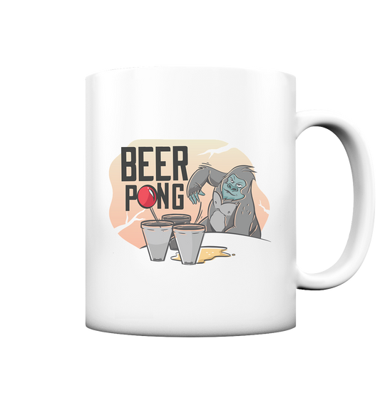 Bier - Beer Pong Gorilla  - Tasse matt