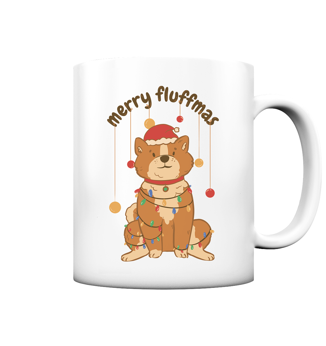 Weihnachtliches Motiv Fun Merry Fluffmas - Tasse matt