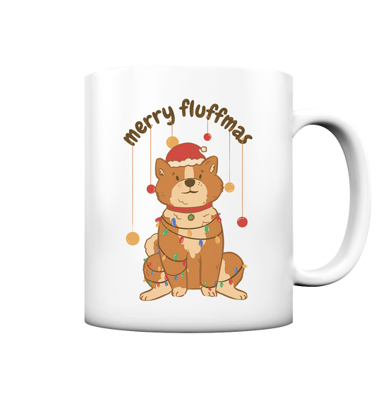 Weihnachtliches Motiv Fun Merry Fluffmas - Tasse matt