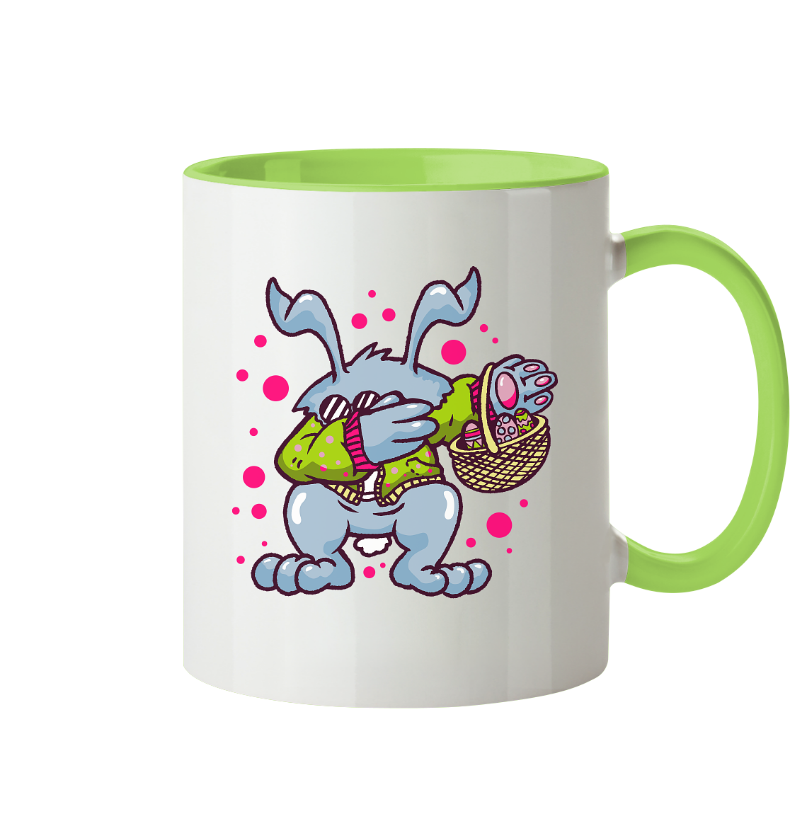 Tasse mit Motiv Osterhase  - Tasse zweifarbig - Online Kaufhaus München