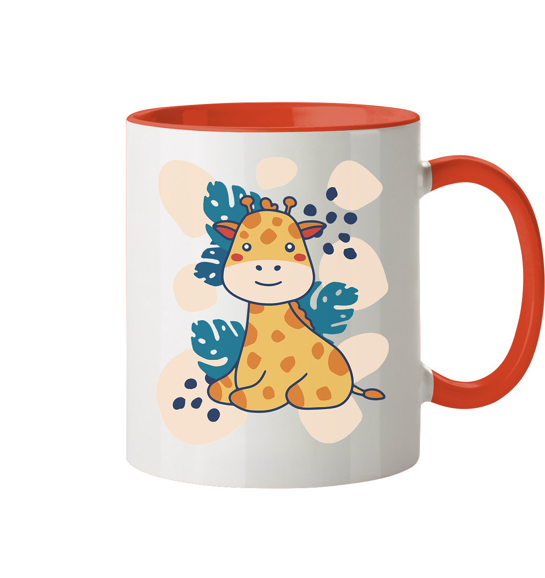 Cute baby giraffe, children's motif - two-tone cup