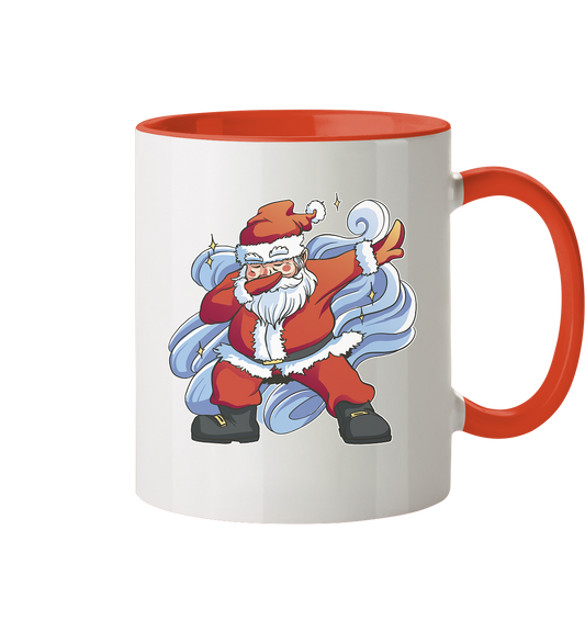 Weihnachten, Nikolaus Dabbing ,tanzender Nikolaus ,Fun ,Santa Dabbing  Christmas - Tasse zweifarbig