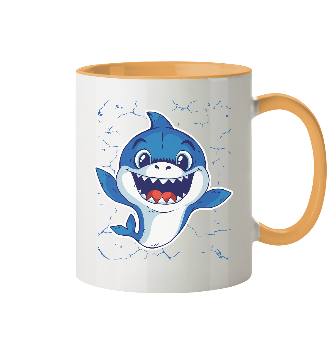 Lachender Baby Haifisch  - Tasse zweifarbig