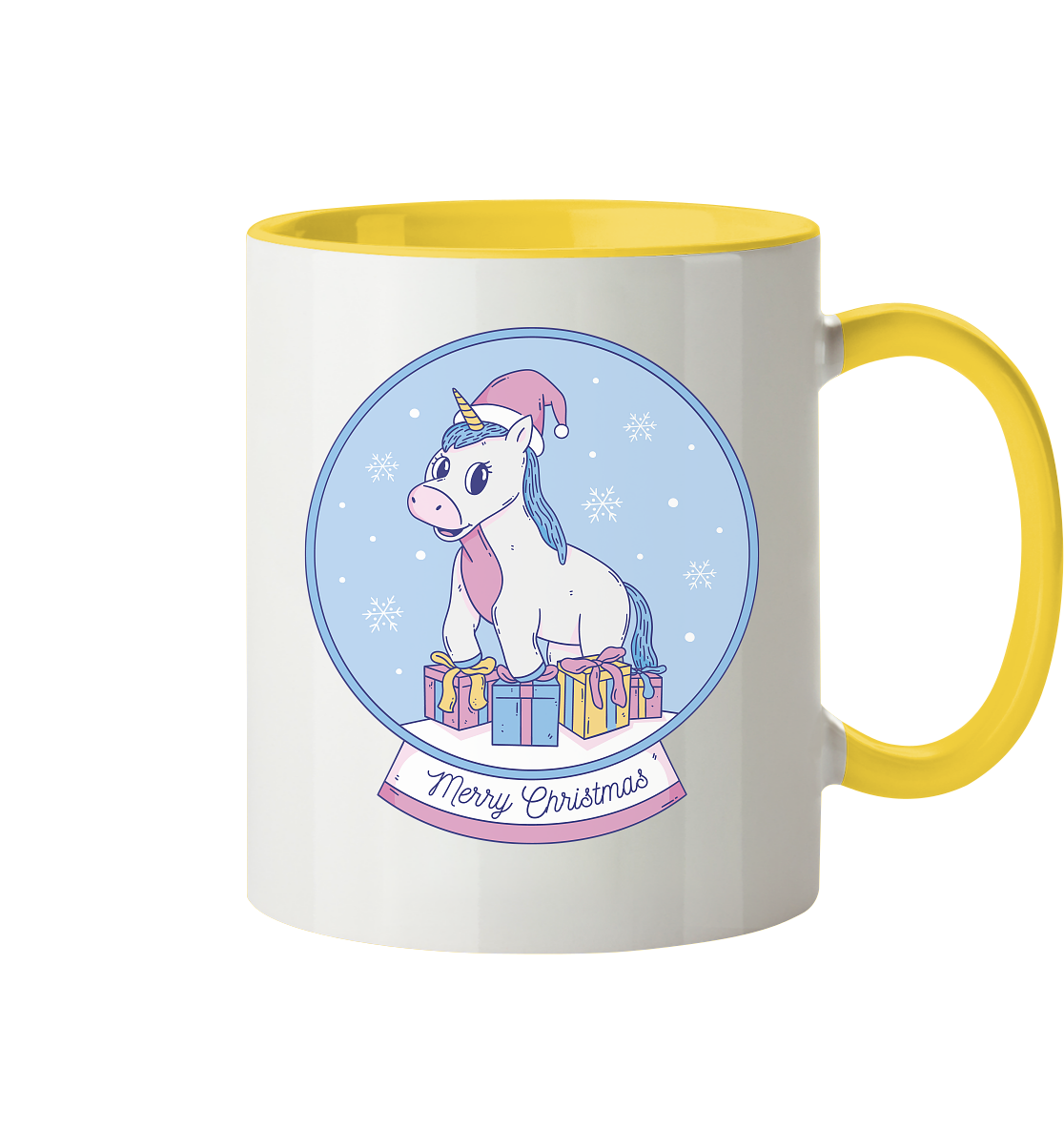 Christmas, Christmas ball with unicorn, Unicorn Merry Christmas - two-tone cup