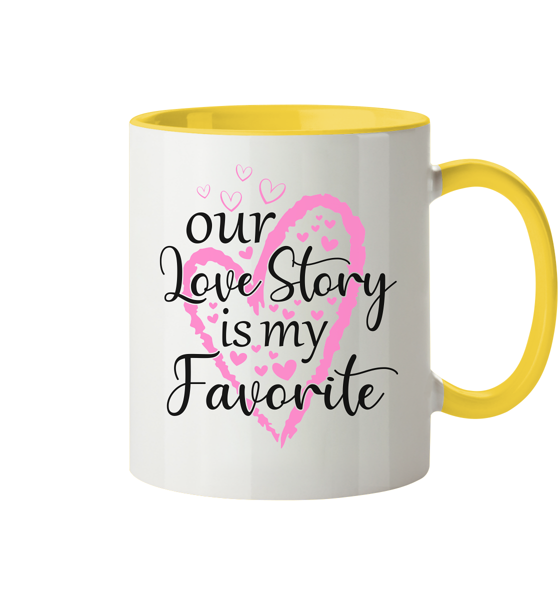 Our love story is my Favourite - Tasse zweifarbig