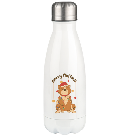 Weihnachtliches Motiv Fun Merry Fluffmas - Thermoflasche 350ml