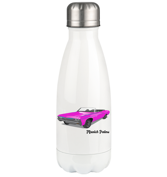 Pink Retro Classic Car Oldtimer , Auto ,Cabrio by Munich Palms - Thermoflasche 350ml