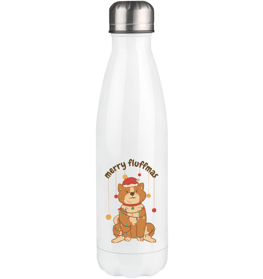 Weihnachtliches Motiv Fun Merry Fluffmas - Thermoflasche 500ml