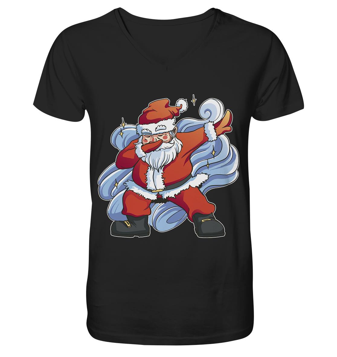 Weihnachten, Nikolaus Dabbing ,tanzender Nikolaus ,Fun ,Santa Dabbing  Christmas - V-Neck Shirt