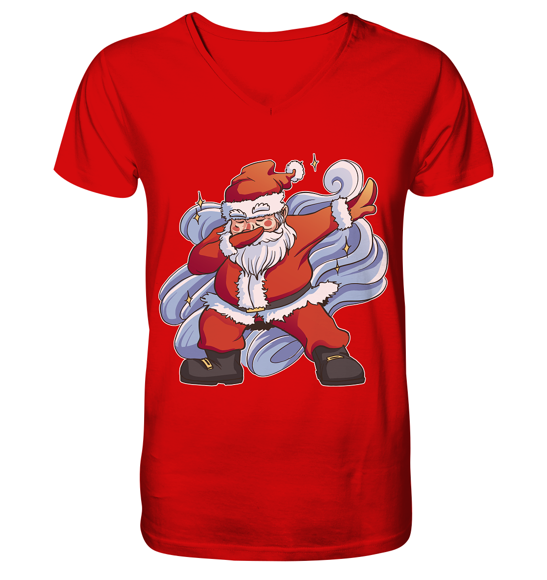 Weihnachten, Nikolaus Dabbing ,tanzender Nikolaus ,Fun ,Santa Dabbing  Christmas - V-Neck Shirt