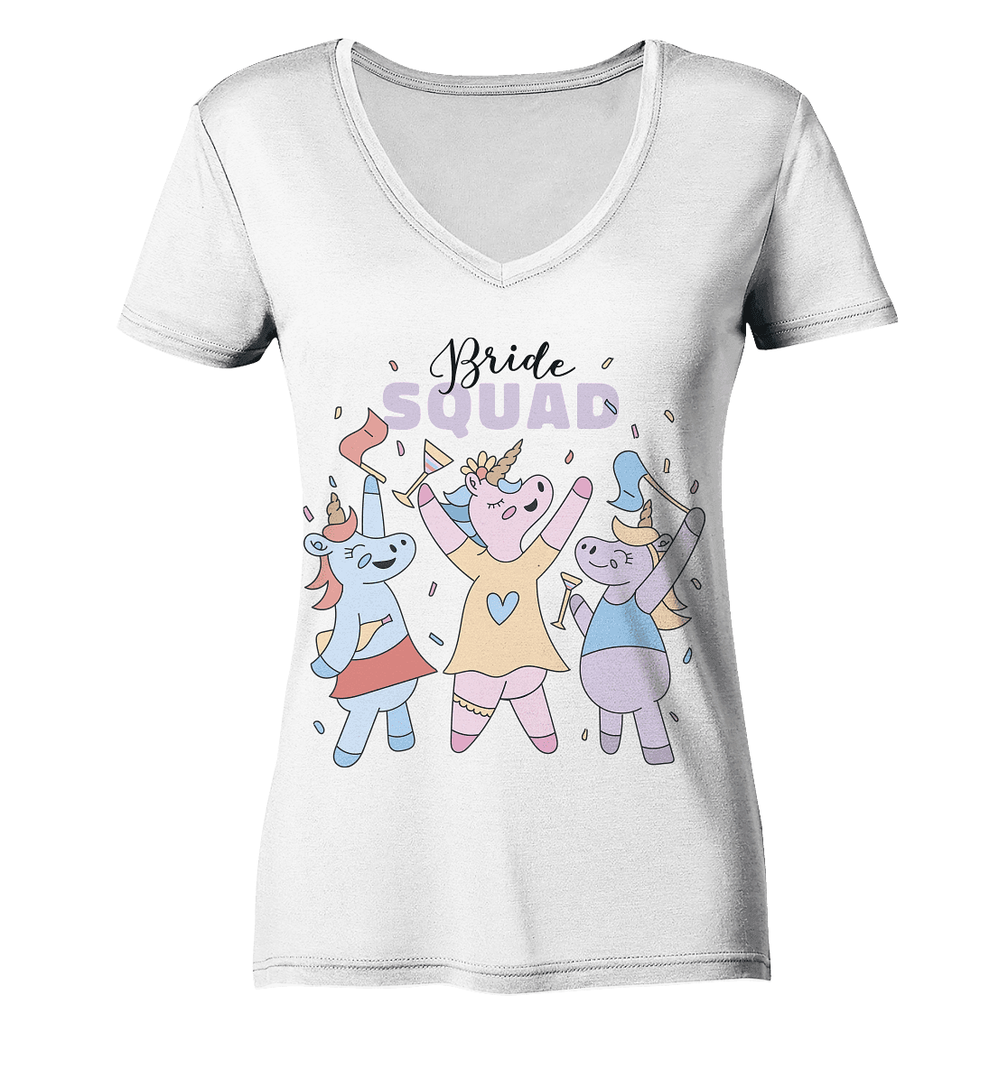 Jungesellinnenabschied Team Braut - Ladies V-Neck Shirt - Online Kaufhaus München