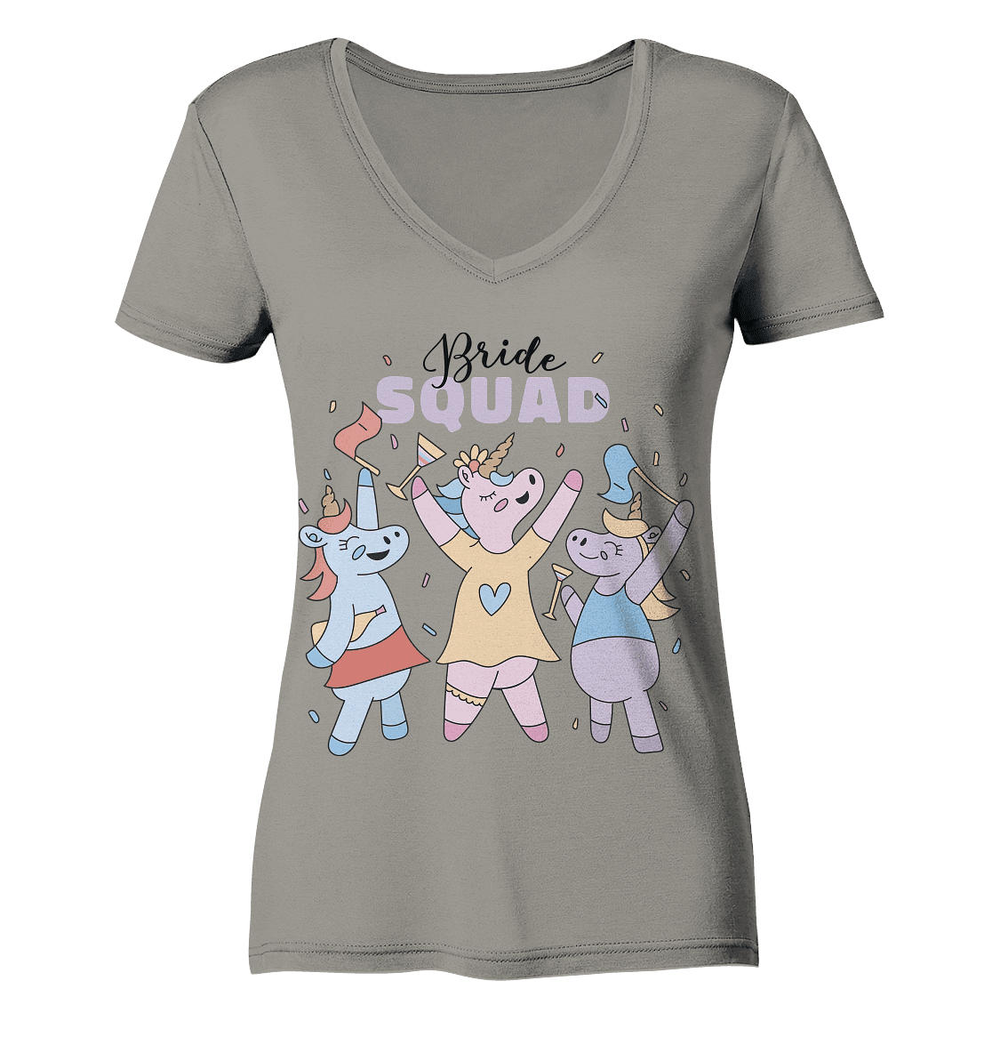 Jungesellinnenabschied Team Braut - Ladies V-Neck Shirt - Online Kaufhaus München