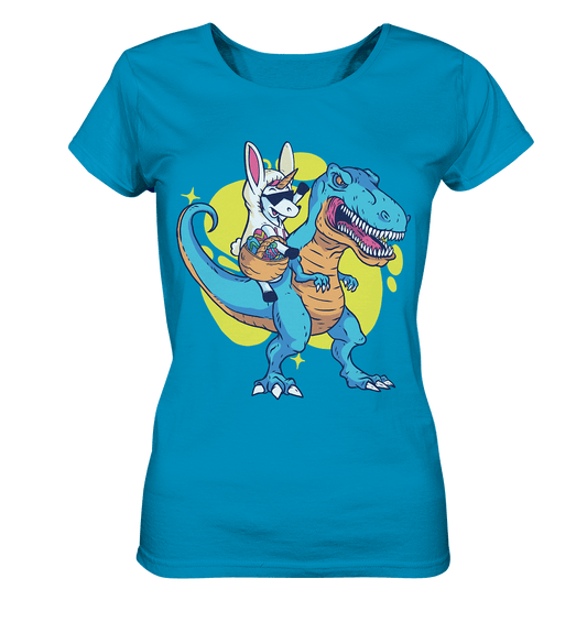 Ostern Einhorn mit Dinosaurier - Ladies Organic Shirt - Online Kaufhaus München