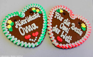 1 Lebkuchenherz  Sprüche Für die beste Oma ,Allerliebste Oma - Online Kaufhaus München