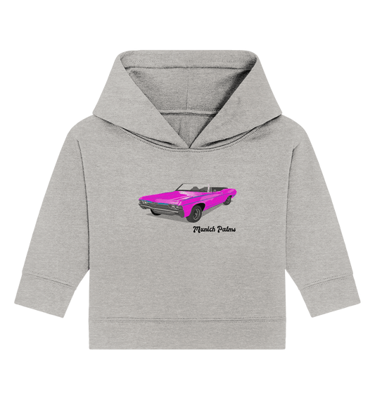 Pink Retro Classic Car Oldtimer , Auto ,Cabrio by Munich Palms - Baby Organic Hoodie - Online Kaufhaus München