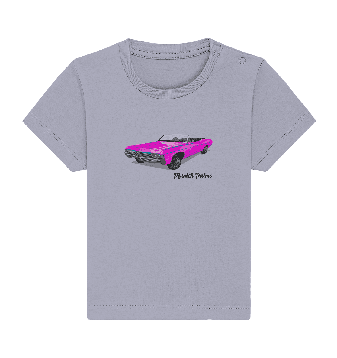 Pink Retro Classic Car Oldtimer , Auto ,Cabrio by Munich Palms - Baby Organic Shirt - Online Kaufhaus München