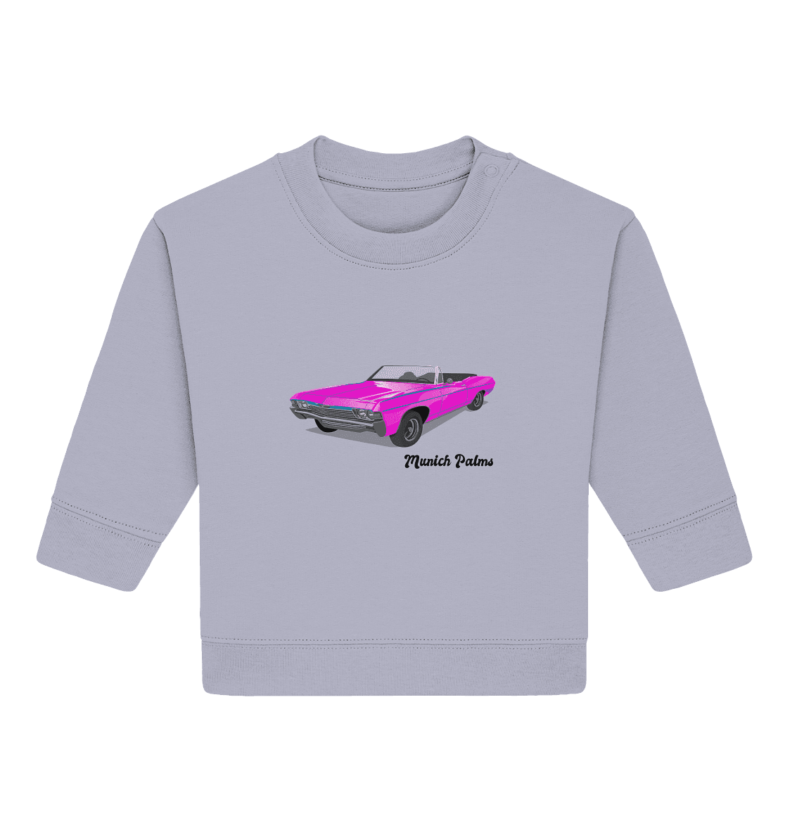 Pink Retro Classic Car Oldtimer , Auto ,Cabrio by Munich Palms - Baby Organic Sweatshirt - Online Kaufhaus München