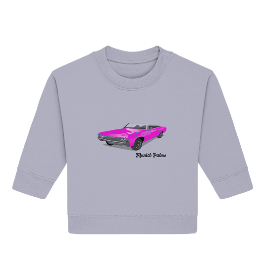 Pink Retro Classic Car Oldtimer , Auto ,Cabrio by Munich Palms - Baby Organic Sweatshirt - Online Kaufhaus München