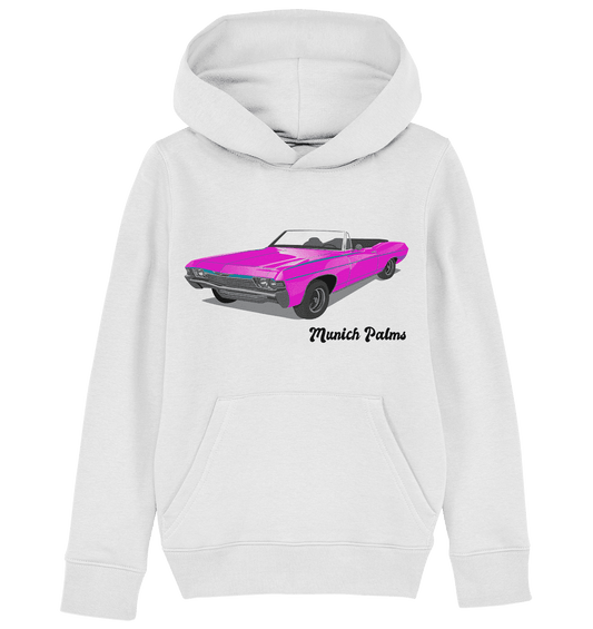 Pink Retro Classic Car Oldtimer , Auto ,Cabrio by Munich Palms - Kids Organic Hoodie - Online Kaufhaus München