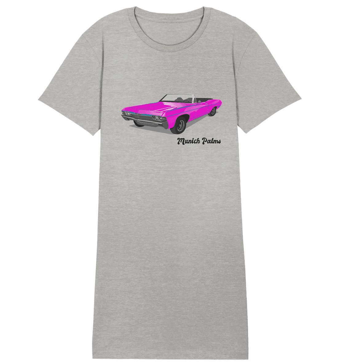 Pink Retro Classic Car Oldtimer , Auto ,Cabrio by Munich Palms - Ladies Organic Shirt Dress - Online Kaufhaus München