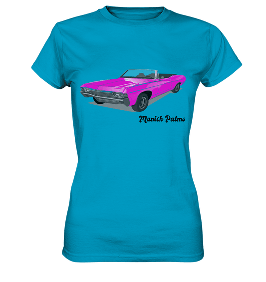 Pink Retro Classic Car Oldtimer , Auto ,Cabrio by Munich Palms - Ladies Premium Shirt - Online Kaufhaus München