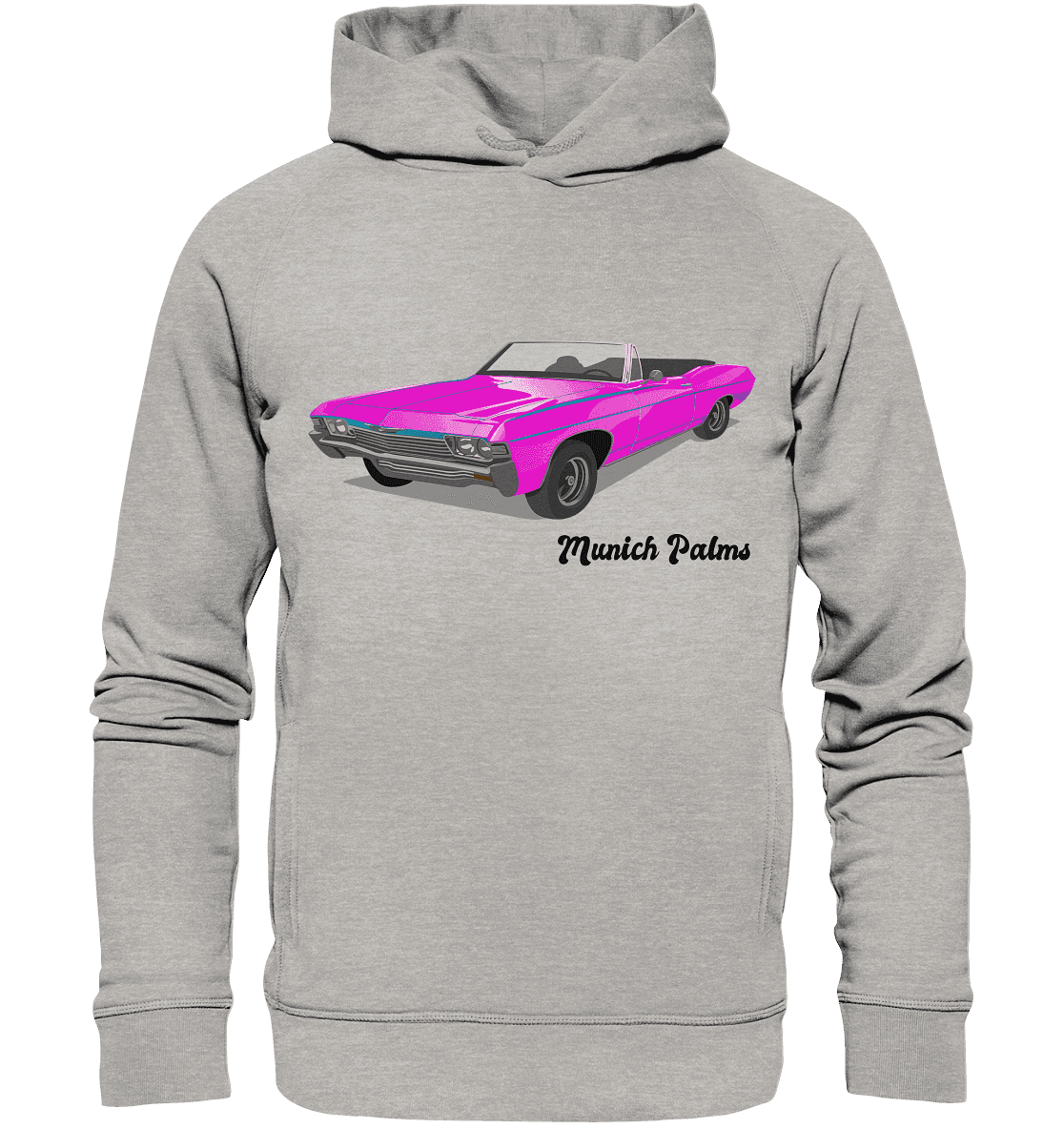 Pink Retro Classic Car Oldtimer , Auto ,Cabrio by Munich Palms - Organic Fashion Hoodie - Online Kaufhaus München