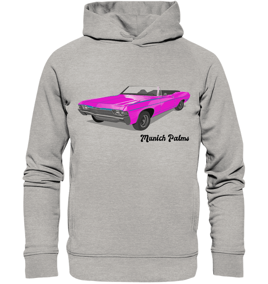 Pink Retro Classic Car Oldtimer , Auto ,Cabrio by Munich Palms - Organic Fashion Hoodie - Online Kaufhaus München