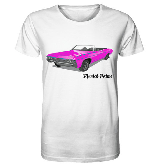 Pink Retro Classic Car Oldtimer , Auto ,Cabrio by Munich Palms - Organic Shirt - Online Kaufhaus München