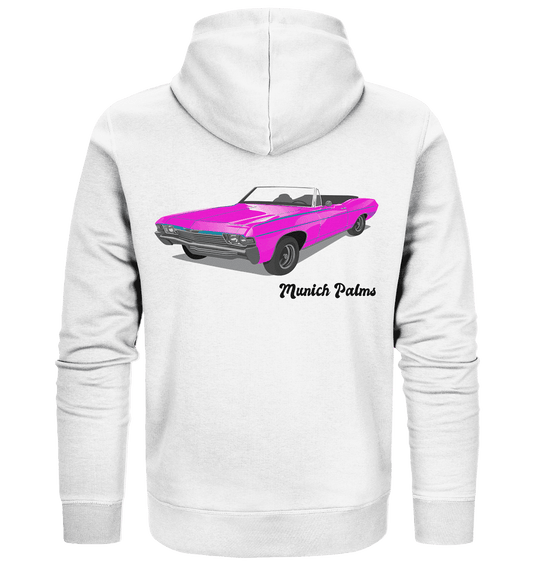 Pink Retro Classic Car Oldtimer , Auto ,Cabrio by Munich Palms - Organic Zipper - Online Kaufhaus München