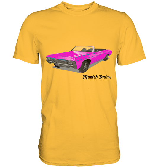 Pink Retro Classic Car Oldtimer , Auto ,Cabrio by Munich Palms - Premium Shirt - Online Kaufhaus München