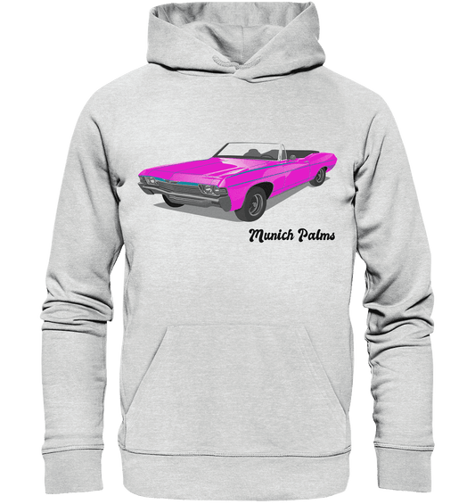 Pink Retro Classic Car Oldtimer , Auto ,Cabrio by Munich Palms - Premium Unisex Hoodie - Online Kaufhaus München