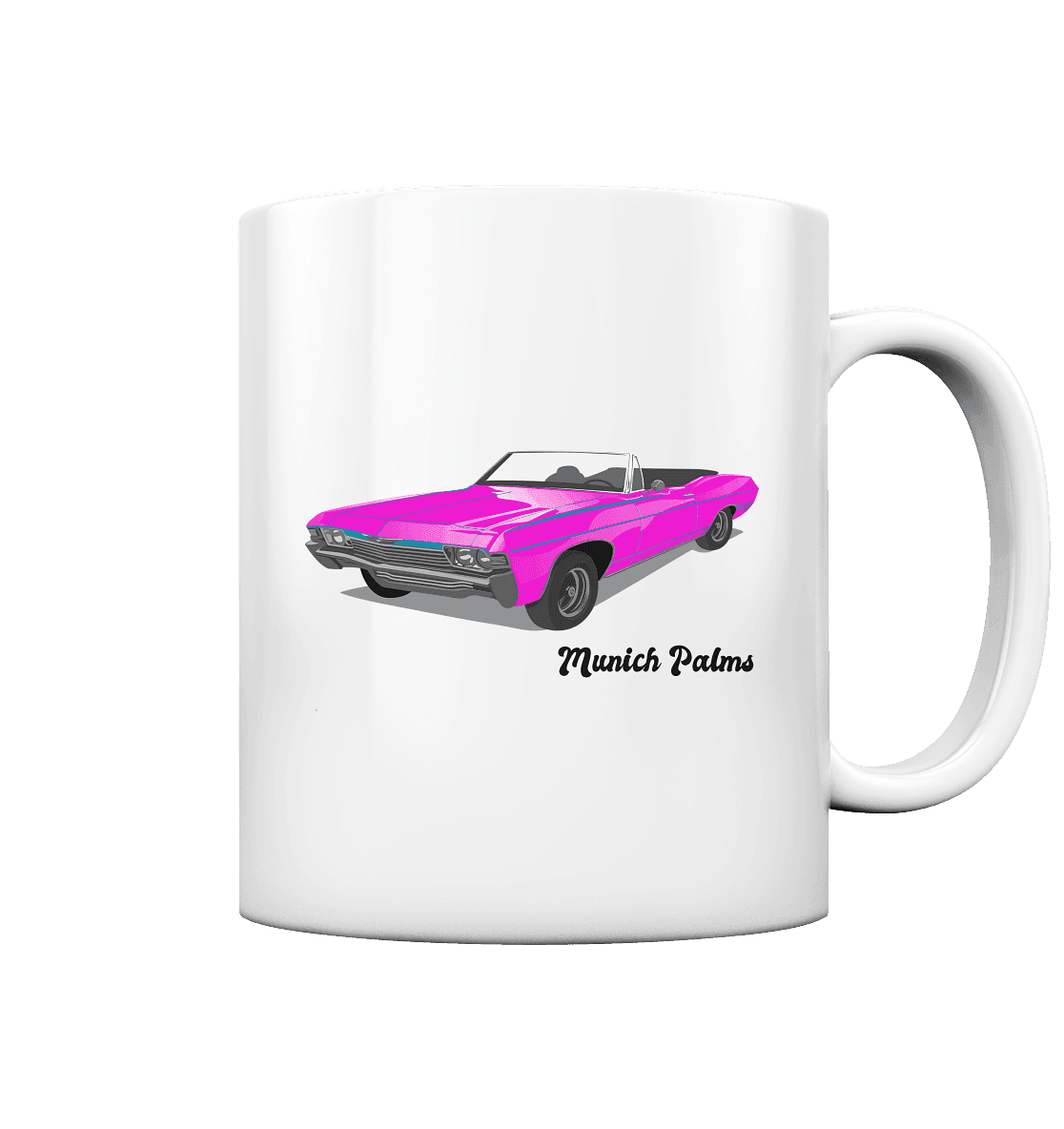 Pink Retro Classic Car Oldtimer , Auto ,Cabrio by Munich Palms - Tasse glossy - Online Kaufhaus München